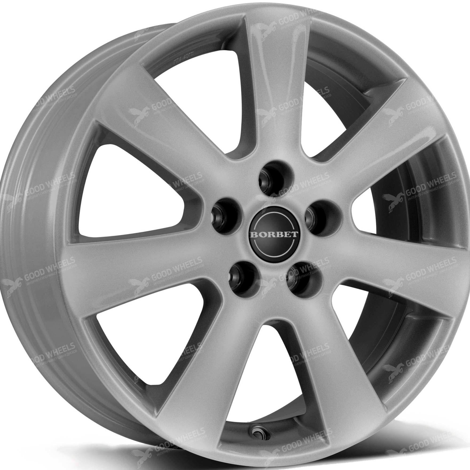 Диски Литые Borbet CA 7x17 5x108 ET40 72.5 Crystal Silver в  интернет-магазине Good Wheels