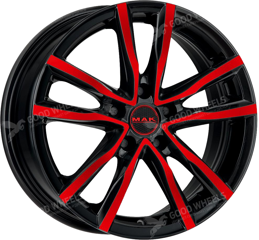 Диски Литые Mak Milano 6.5x16 5x108 ET45 72 BK+R в интернет-магазине Good  Wheels