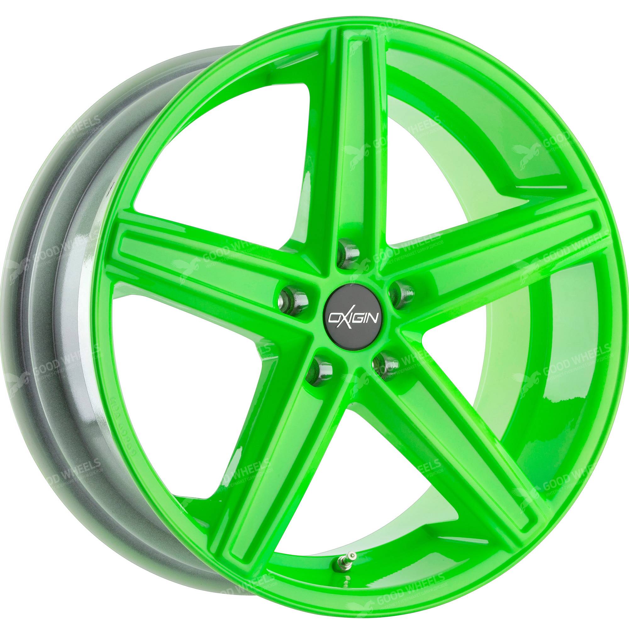 Диски Литые Oxigin 18 Concave 8.5x18 5x112 ET35 66.6 Green Polish в  интернет-магазине Good Wheels|